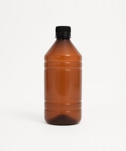 BOTELLA PET AMBAR 36GRS BOCA 28 X 1000 CC C/TAPA NEGRA