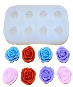MOLDE SILICONA N100 ROSA DECO 8 CAVIDADES X UNID