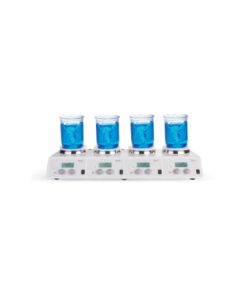 AGITADOR MAGNETICO MS-H340-S4 DIGITAL. LCD. C/CALEF.. PT1000. PLACA ACERO INOX.+CERAMICA. 4 POSIC.