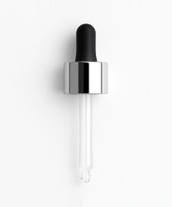 PIPETA NEGRO PLATA  P/FRASCO ROUND GLASS BOCA 20 X 30 ML SOLA