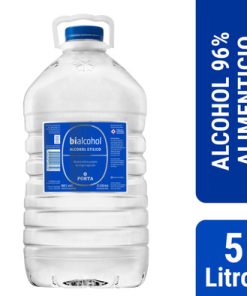 ALCOHOL PURO ETILICO 96% BIDON 5 LTS  PORTA( BIOALCOHOL)