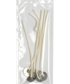 PABILO VELA DE SOJA IMPORTADO MEDIANO 15 CM C/CHAPITA  X MILLAR