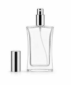 FRASCO PERFUMERO PETIT VIDRIO X 100 ML C/VALV SPRAY Y CAPUCHO PLATA